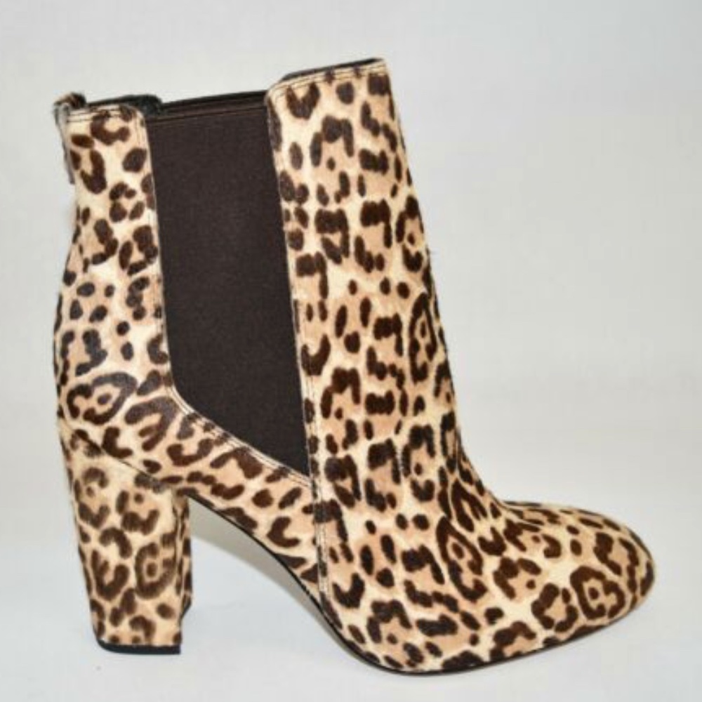 Sam Edelman Case Genuine Calf Hair Bootie Leopard